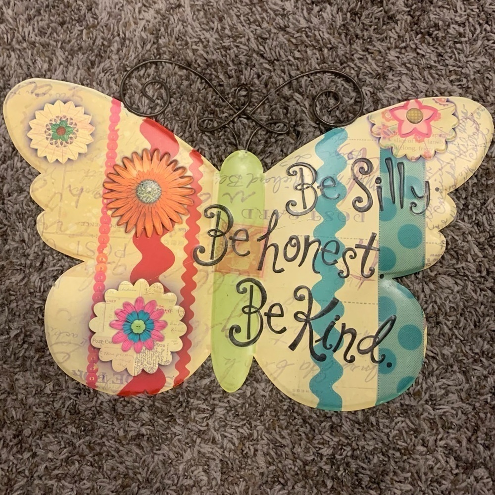 Metal Butterfly Sign